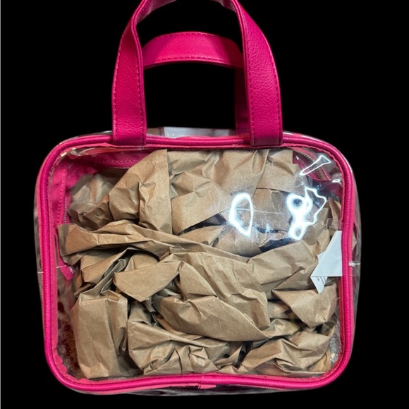 Betsey Johnson Hot Pink Bow Cosmetic Bag - Picture 2 of 2